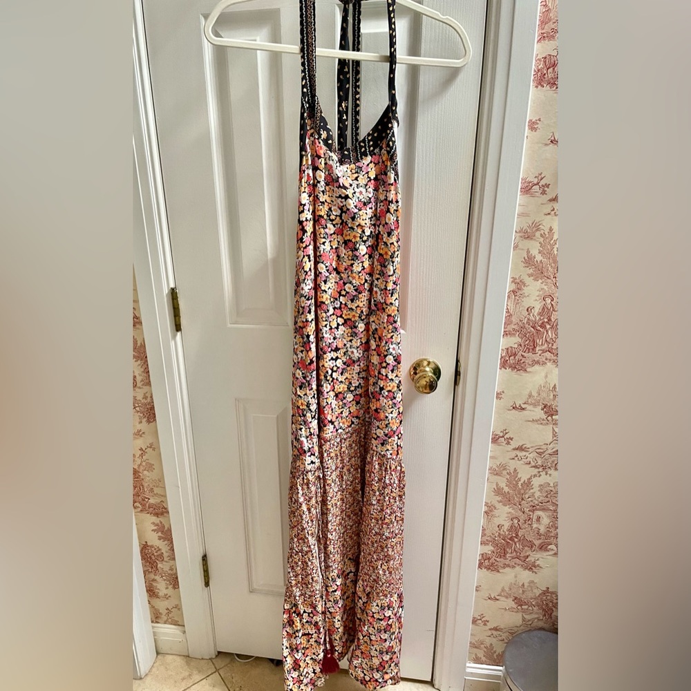 Anthropologie Maxi backless dress by Maaji.  Size L.  Only worn once.